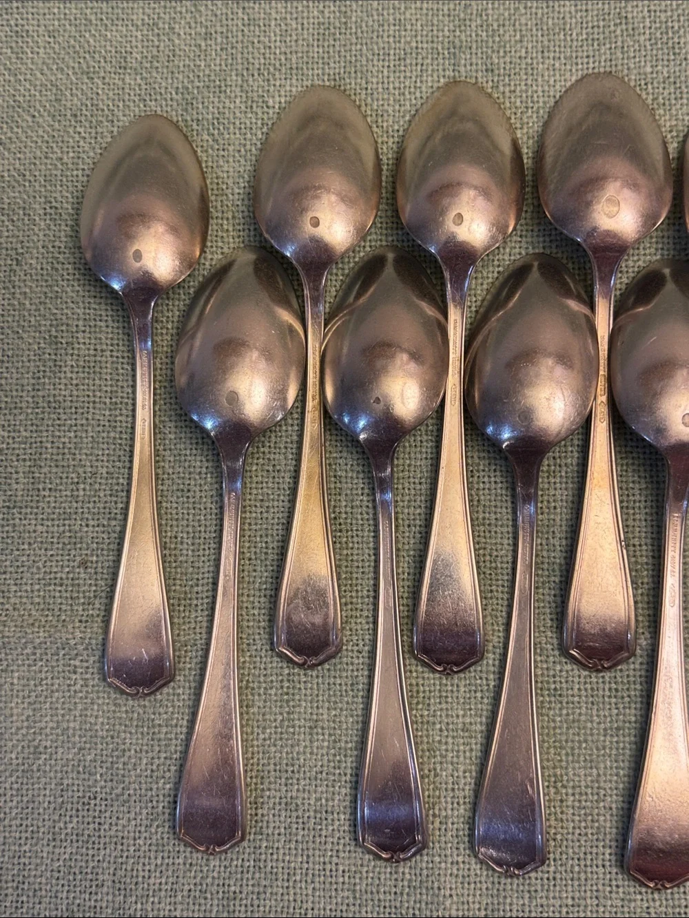 Silver-Tone Stainless Steel Teaspoons- Set of 12
